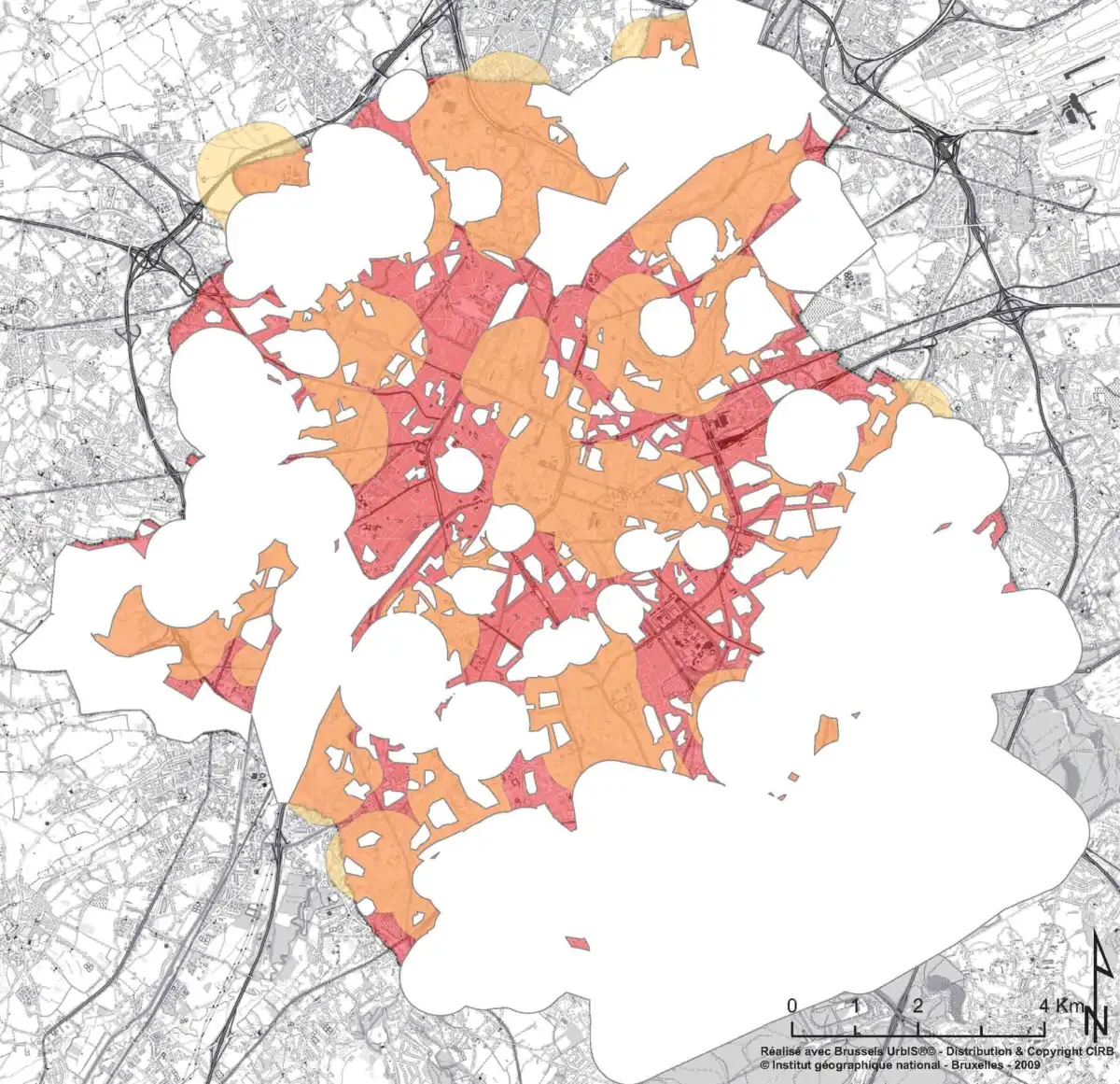 Cartographie des zones de carence en calme