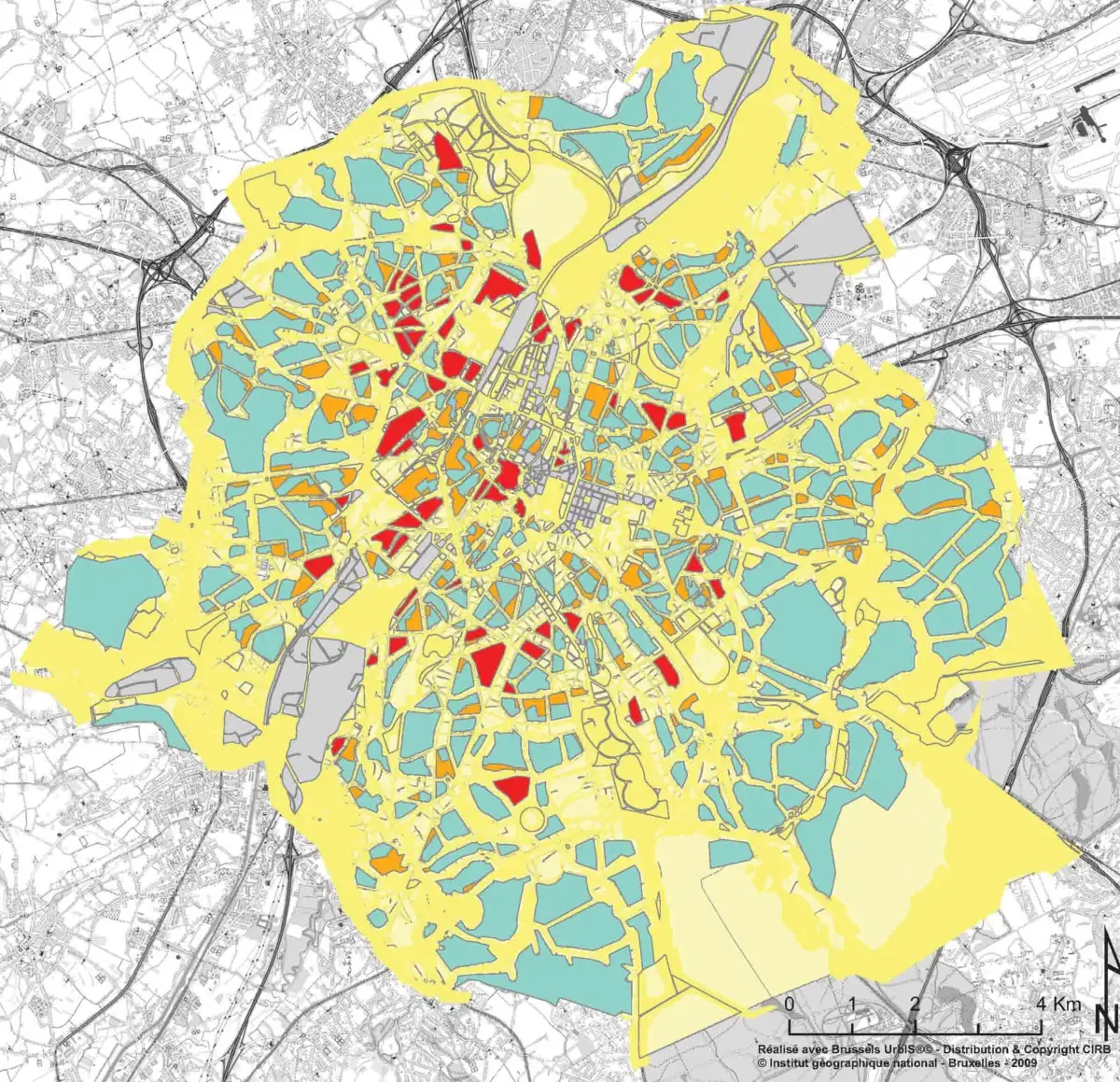 Identification cartographique des zones calmes d'habitat