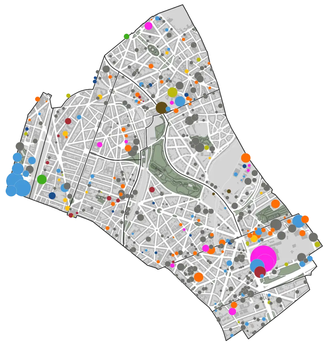 Carte inventaire du stationnement hors-voirie a Schaerbeek